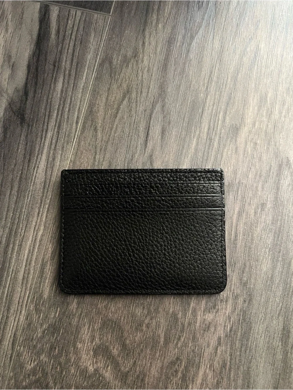 kate spade Black Pebbled Leather Card Holder with Logo